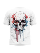 Stuff-Box Shirt weiß Skull Colors STB-1129