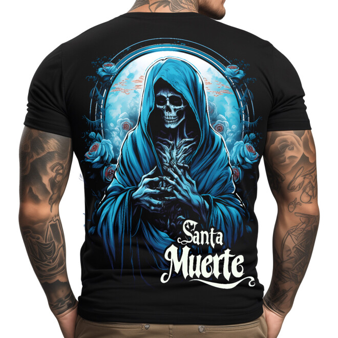 Stuff-Box Shirt schwarz Santa Muerte STB-1131 1