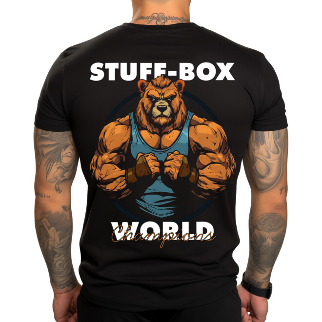 Stuff-Box Shirt schwarz Power STB-1120 1