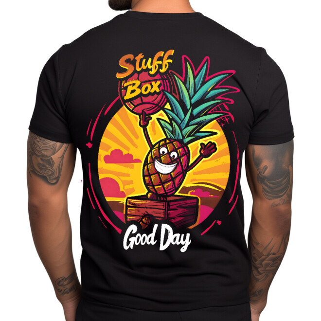 Stuff-Box Shirt schwarz Good Ananas STB-1137 1