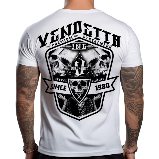 Vendetta Inc. Shirt weiß Twin Skulls VD-1384 11