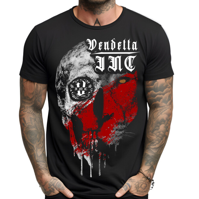 Vendetta Inc. Shirt schwarz Skull Lion VD-1263 1