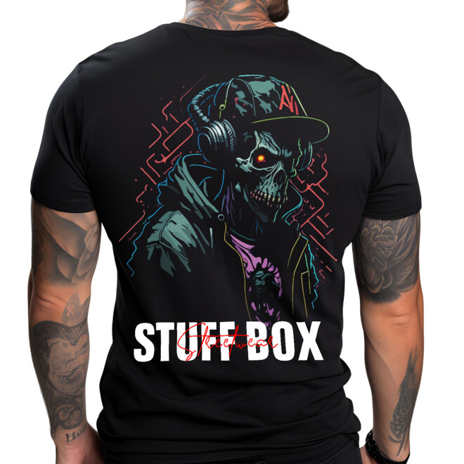 Stuff-Box Shirt schwarz Skull Party STB-1145 11