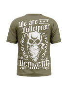 Vendetta Inc. Shirt army green V Skull VD-1410 1