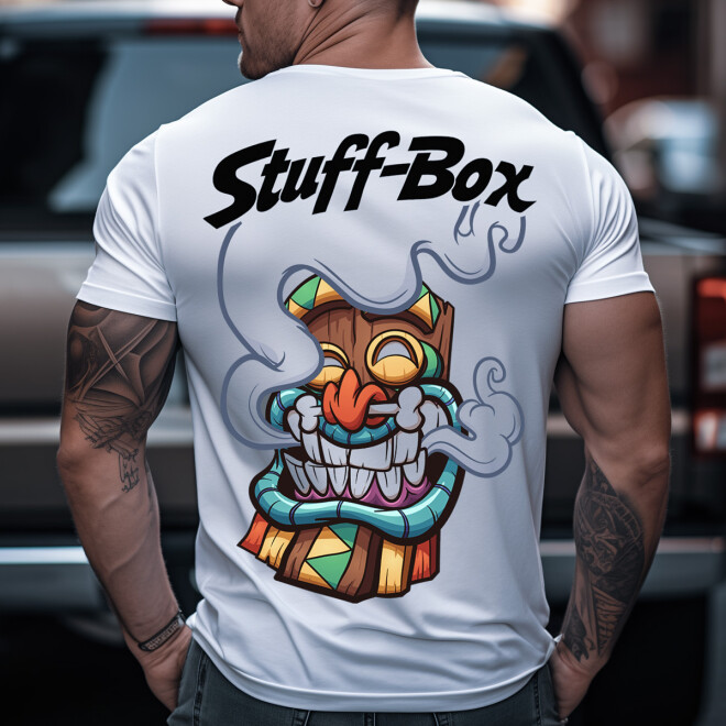 Stuff-Box Shirt weiß Tiki Mask STB-1157 11