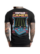 Stuff-Box Shirt Vintage Gamer schwarz STB-1166 3
