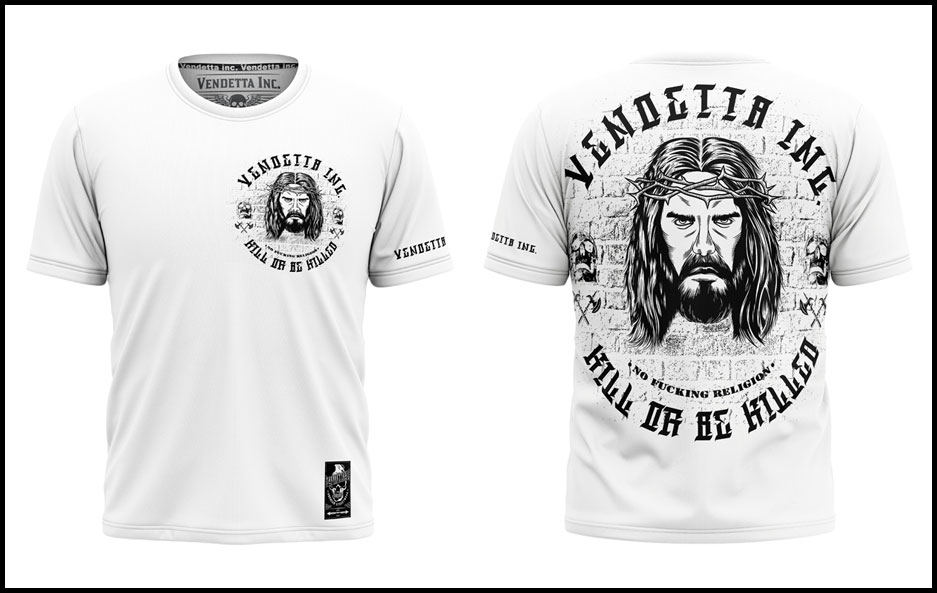 Vendetta Jesus Shirt weiss